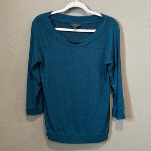 MIX by 41Hawthorn Paulsen Brushed Knit Top (Teal, S)